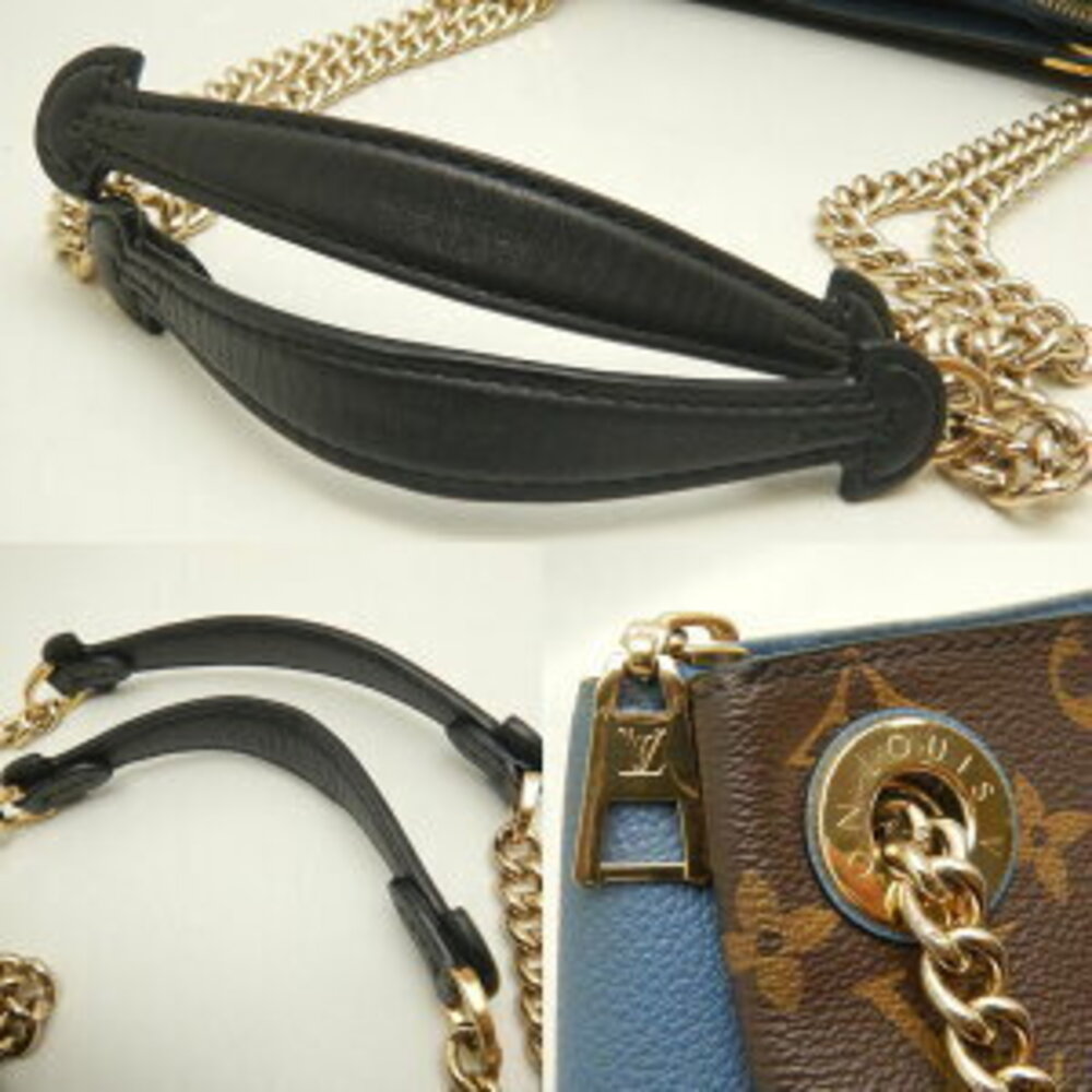 LOUIS VUITTON Monogram Surene Shoulder Bag Brown Blue - Picture 5 of 9